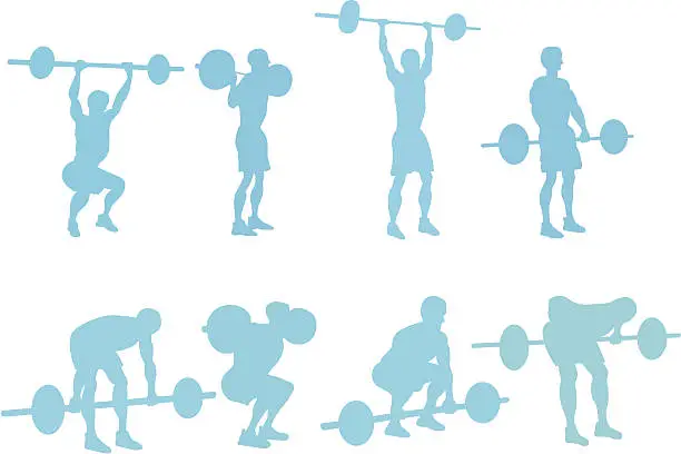 Vector illustration of Assorted weightlifter to use in your design