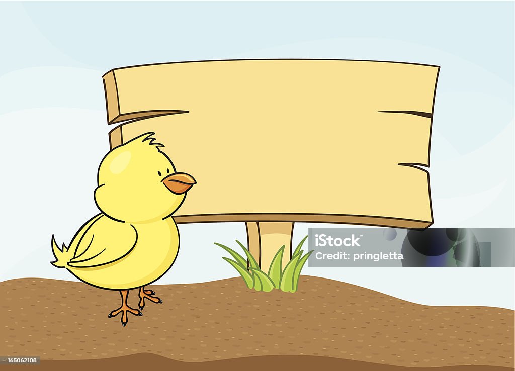 Chick's komunikat – z jpeg - Grafika wektorowa royalty-free (Drewno - Tworzywo)