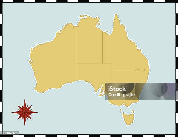 Mapa Australii - Stockowe grafiki wektorowe i więcej obrazów Australia - Australia, Bez ludzi, Grafika wektorowa