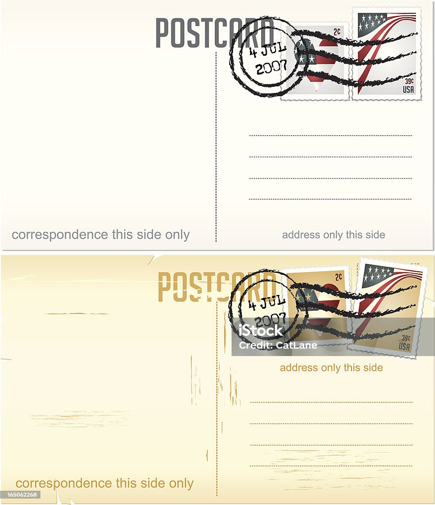 Fourth of July Mail Two separately saved versions of fourth of July postcards. Each saved as an individual high and low res jpeg. Mail stock vector