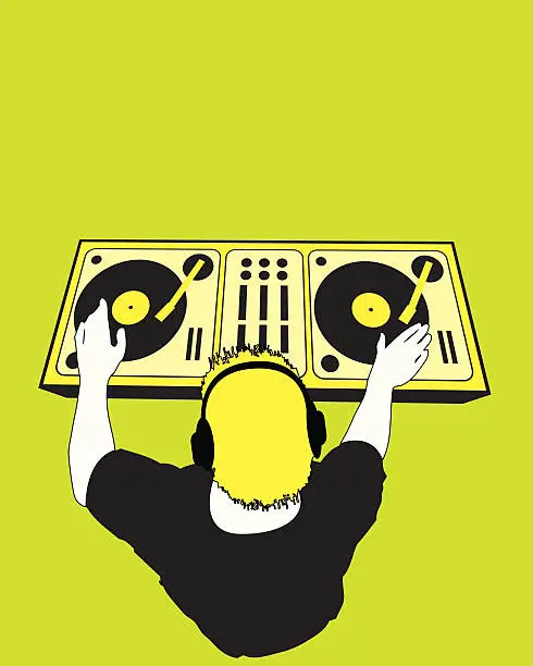 Vector illustration of DJ