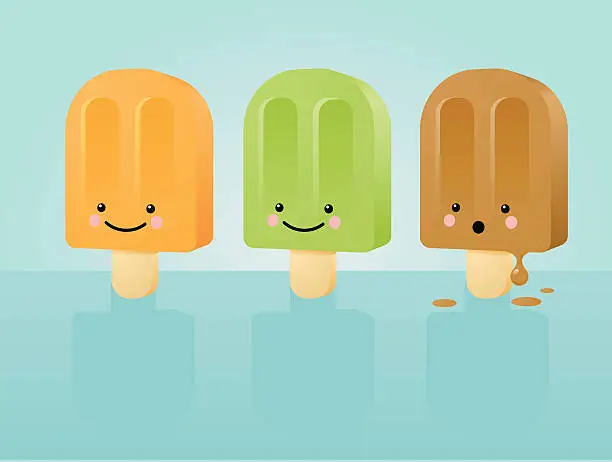 Vector illustration of happyland: popsicles