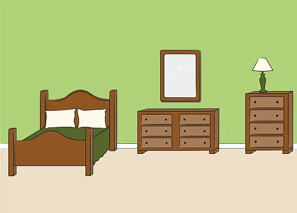 Vector illustration of Bedroom Furniture