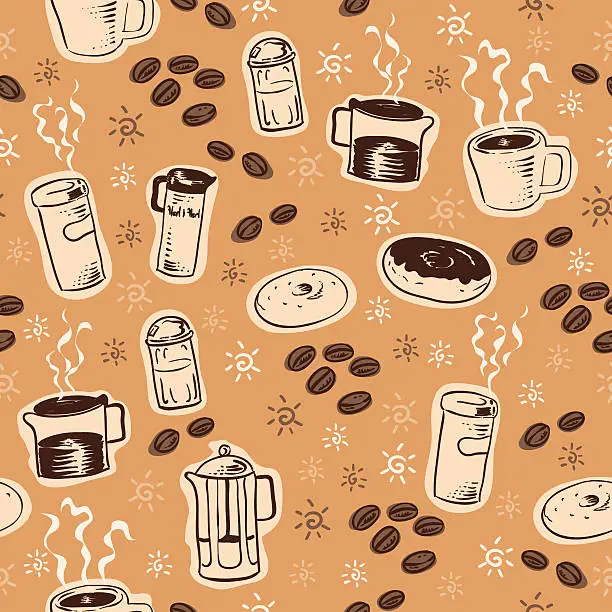 Vector illustration of Seamless Coffee