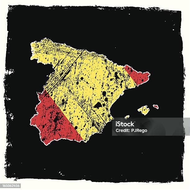 Hiszpania Tło Grunge Serii - Stockowe grafiki wektorowe i więcej obrazów Hiszpania - Hiszpania, Mapa, Podarty