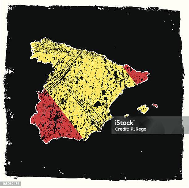 Espanha Abstrato Grunge Série - Arte vetorial de stock e mais imagens de Espanha - Espanha, Mapa, Rasgado