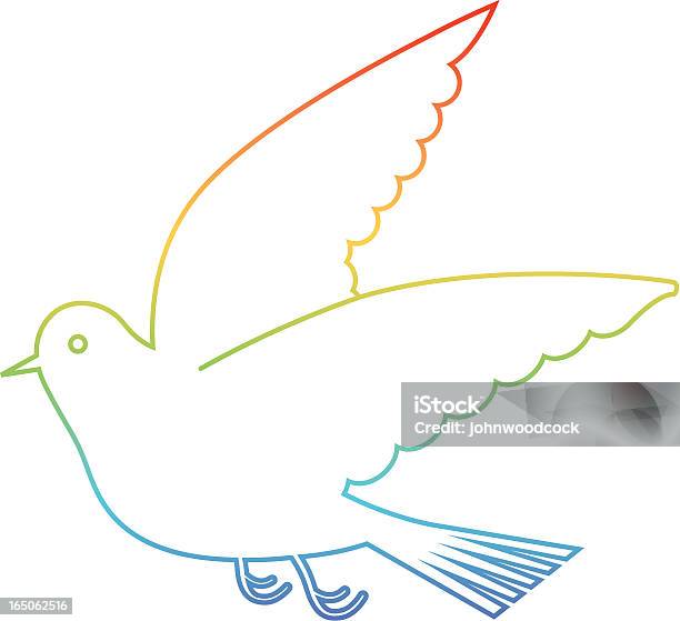 Rainbow Bird Outline Stock Illustration - Download Image Now - Animal, Animal Wildlife, Bird