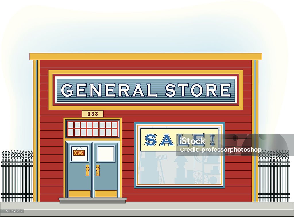 General Store - Lizenzfrei Außenaufnahme von Gebäuden Vektorgrafik