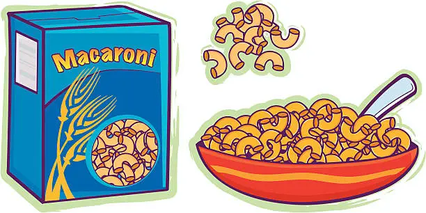 Vector illustration of Macaroni