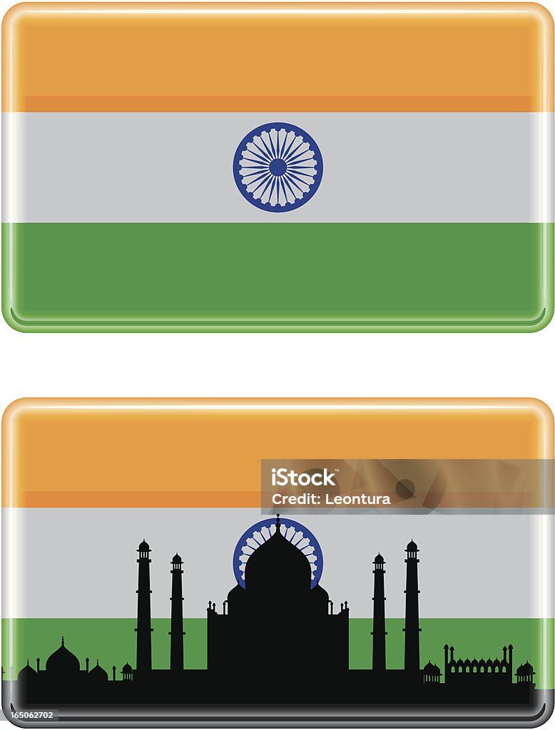 Indische Flagge - Lizenzfrei Agra Vektorgrafik