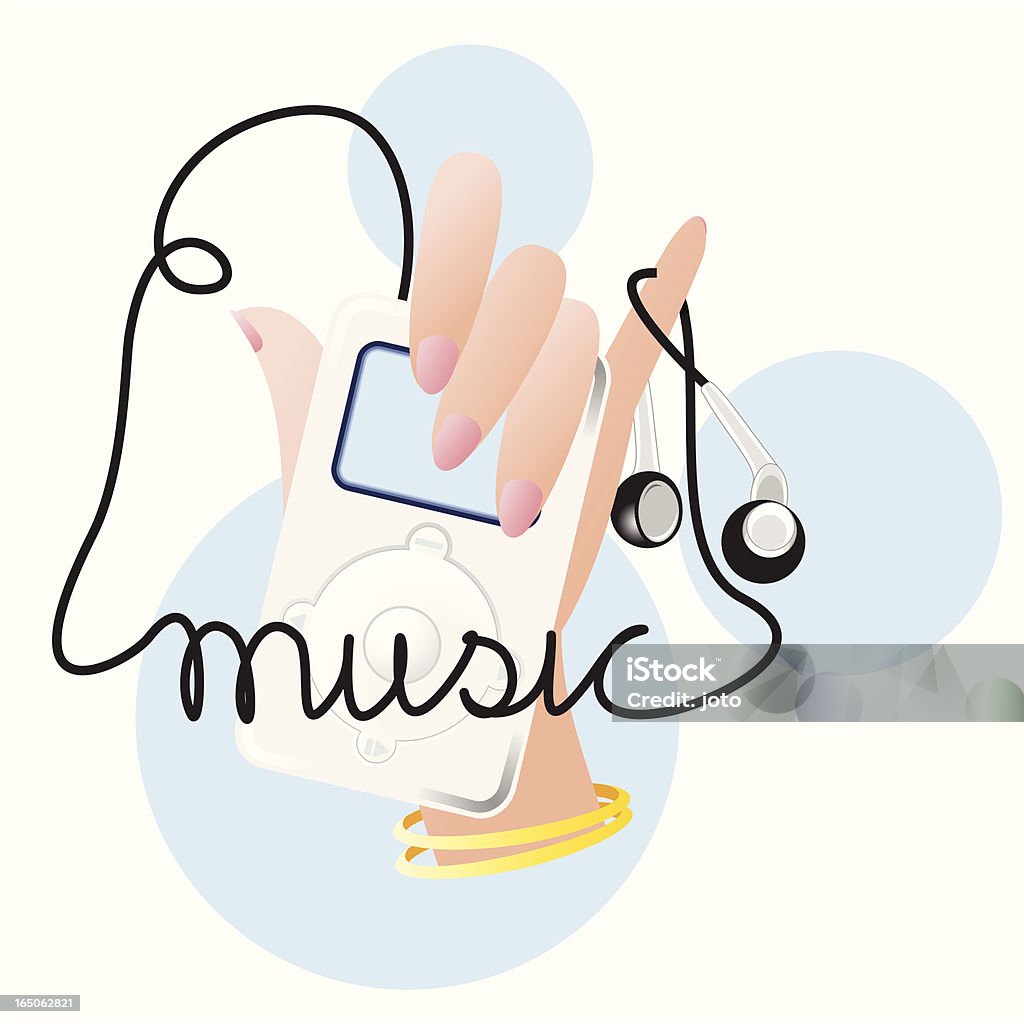 Música de - arte vectorial de Auriculares - Equipo de música libre de derechos