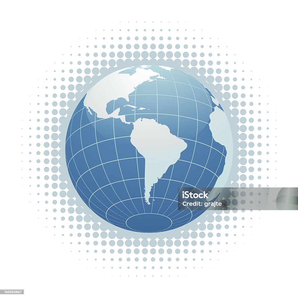 ブルーグローブ-南アメリカ - 斑点のロイヤリティフリーベクトルアート