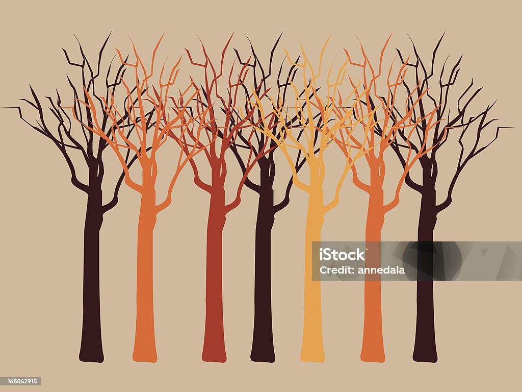 Árboles de otoño - arte vectorial de Fondos libre de derechos
