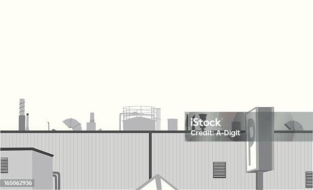 Industriallandscape - Immagini vettoriali stock e altre immagini di Conduttura dell'aria - Conduttura dell'aria, Contorno - Forma, Esterno di un edificio