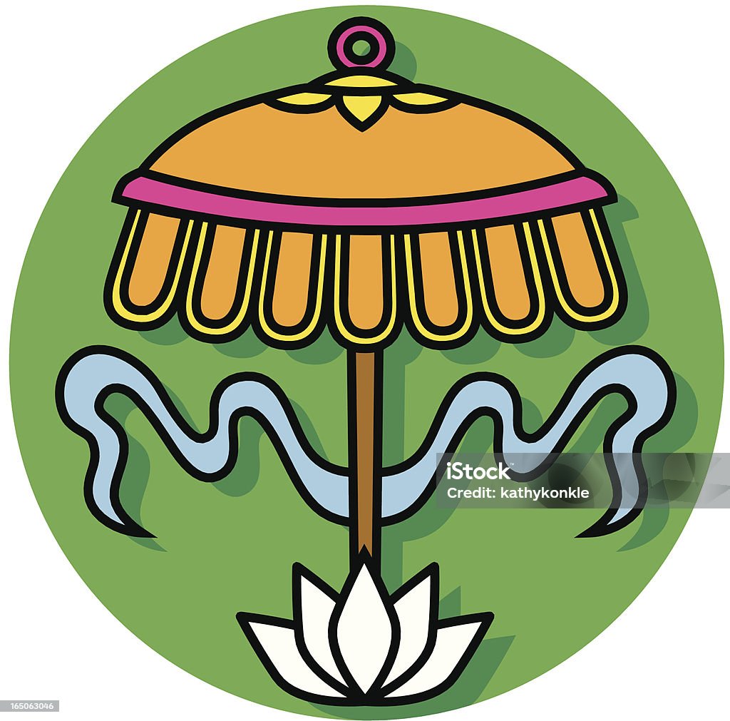 Icône bouddhistes parasol - clipart vectoriel de Bouddhisme libre de droits