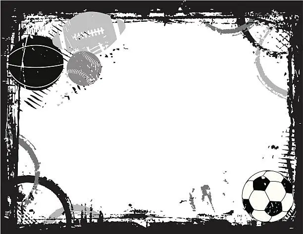 Vector illustration of Sports Ball Border