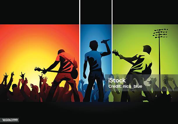 Live - Immagini vettoriali stock e altre immagini di Gruppo musicale - Gruppo musicale, Musica rock, Musicista rock
