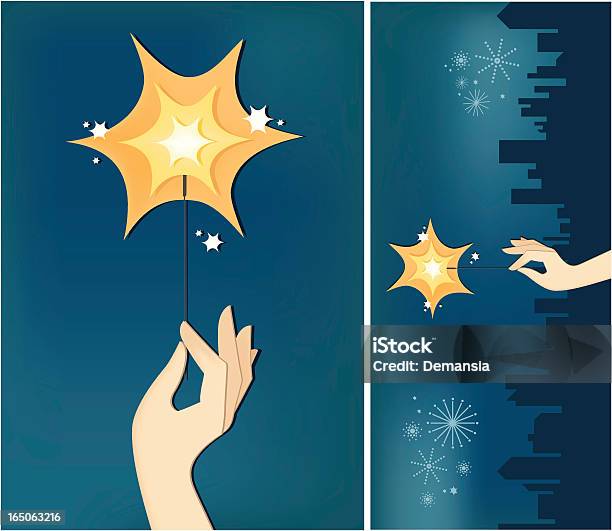 Sparkler Stock Illustration - Download Image Now - Sparkler - Firework, Illustration, Blue