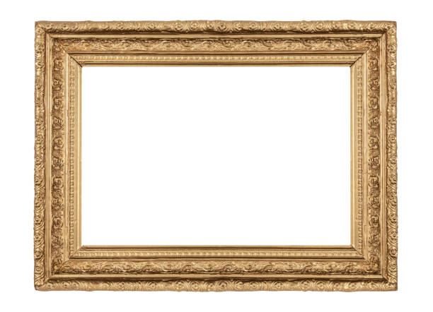 zdjęcie ramki puste - picture frame classical style elegance rectangle zdjęcia i obrazy z banku zdjęć