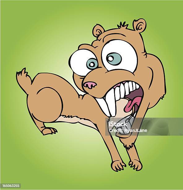 Vector Rabid Crazy Chipmunk Squirrel Cartoon Stock Illustration - Download Image Now - Woodchuck, Aggression, Anger
