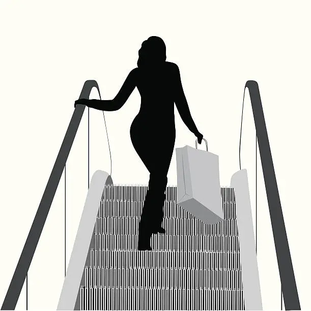 Vector illustration of Boutique-ing Vector Silhouette