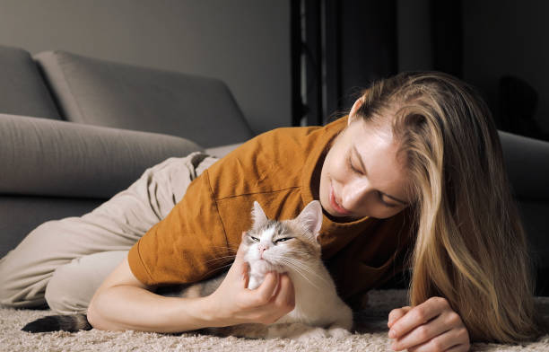 istock Happy cat At Home With Their Owner 1650633350