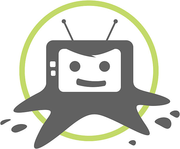 TV splat vector art illustration