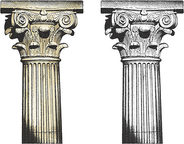 колонна - corinthian column stock illustrations
