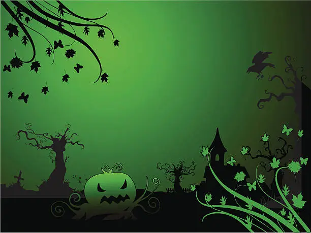 Vector illustration of emerald halloween