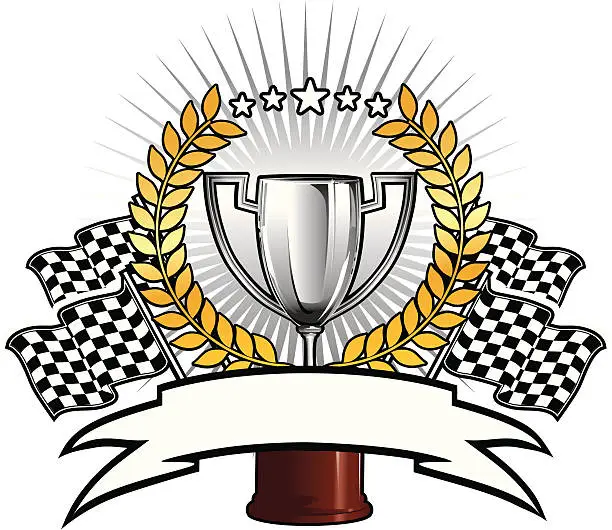 Vector illustration of racing cup