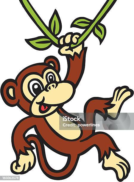 Scimmia Fiore 2 - Immagini vettoriali stock e altre immagini di Animale - Animale, Illustrazione, Mammifero