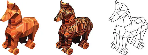 Vector illustration of Trojan Horse