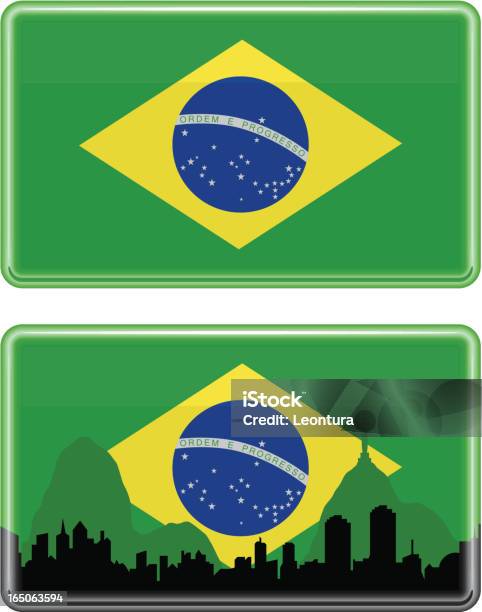 Brazilian Flag Stock Illustration - Download Image Now - Cut Out, Rio de Janeiro, Back Lit