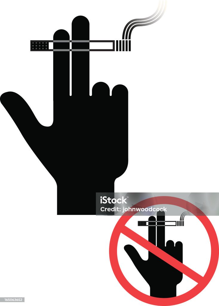 Smoking Hand Sign Smoking Hand Stock Illustration - Download Image Now - Addict ...