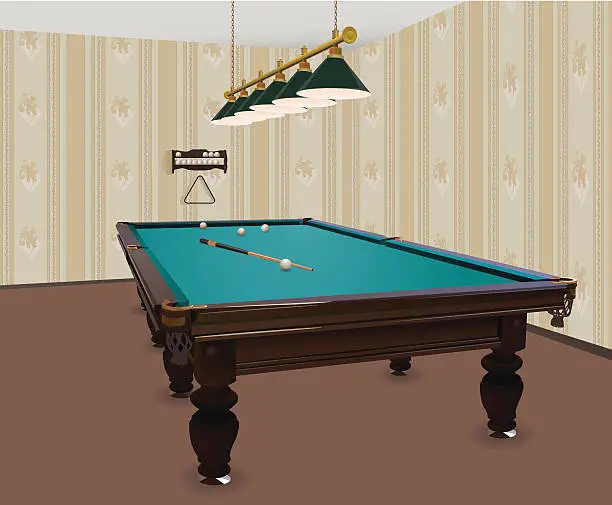 Vector illustration of Billiards Room