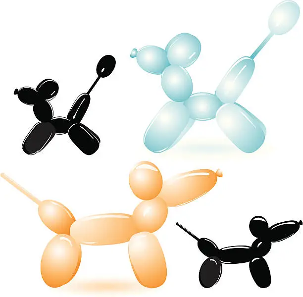 Vector illustration of Balloon Dogs