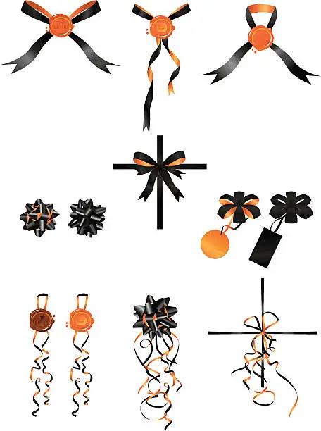 Vector illustration of Ribbons Halloween Edition - Vector