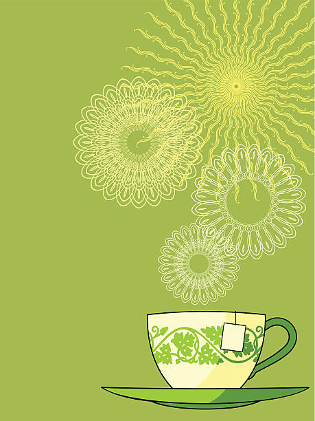 ilustrações de stock, clip art, desenhos animados e ícones de te verde - tea cup tea green tea chinese tea