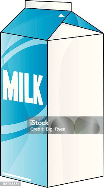 Cartone Del Latte - Immagini vettoriali stock e altre immagini di Alimentazione sana - Alimentazione sana, Bibita, Blu