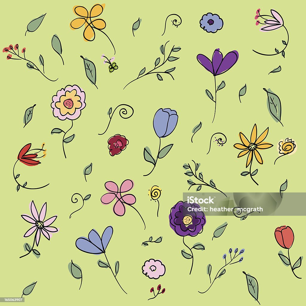 Fondo Floral - arte vectorial de Viñeta libre de derechos