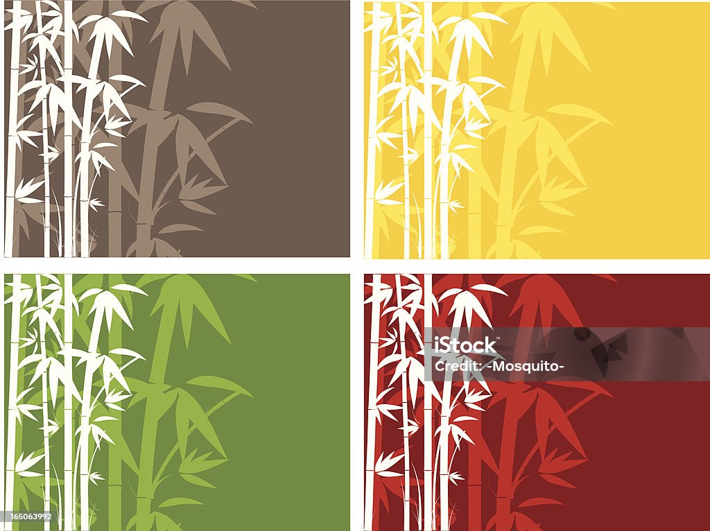 Simple bamboo background Bamboo background in four colors. Backgrounds stock vector
