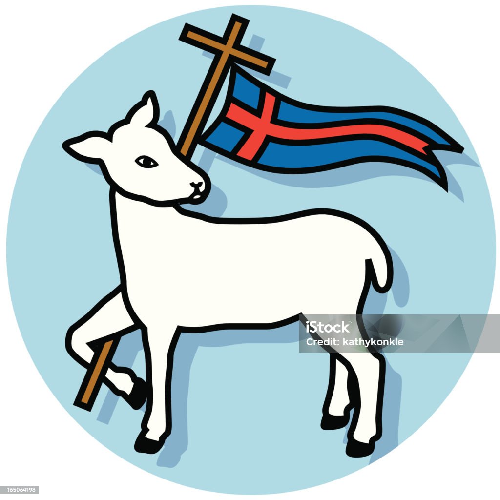 Agnus Dei Lamm und banner - Lizenzfrei Lamm - Tier Vektorgrafik