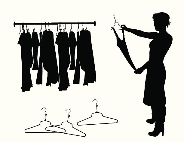ilustraciones, imágenes clip art, dibujos animados e iconos de stock de clothesshopping - shirt women isolated camisole