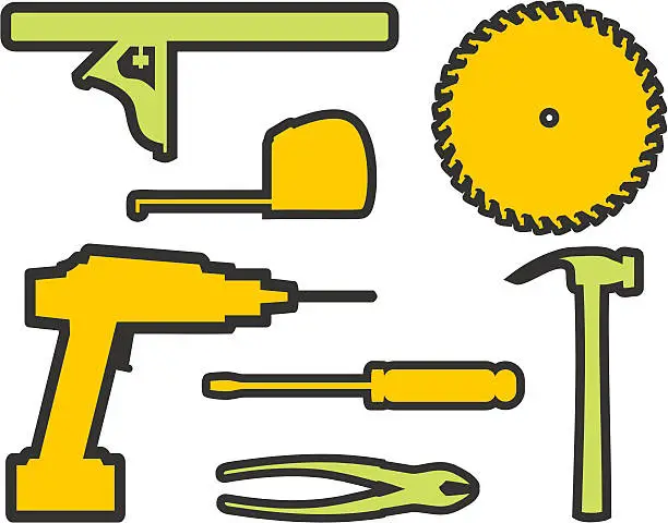 Vector illustration of DIY Tools