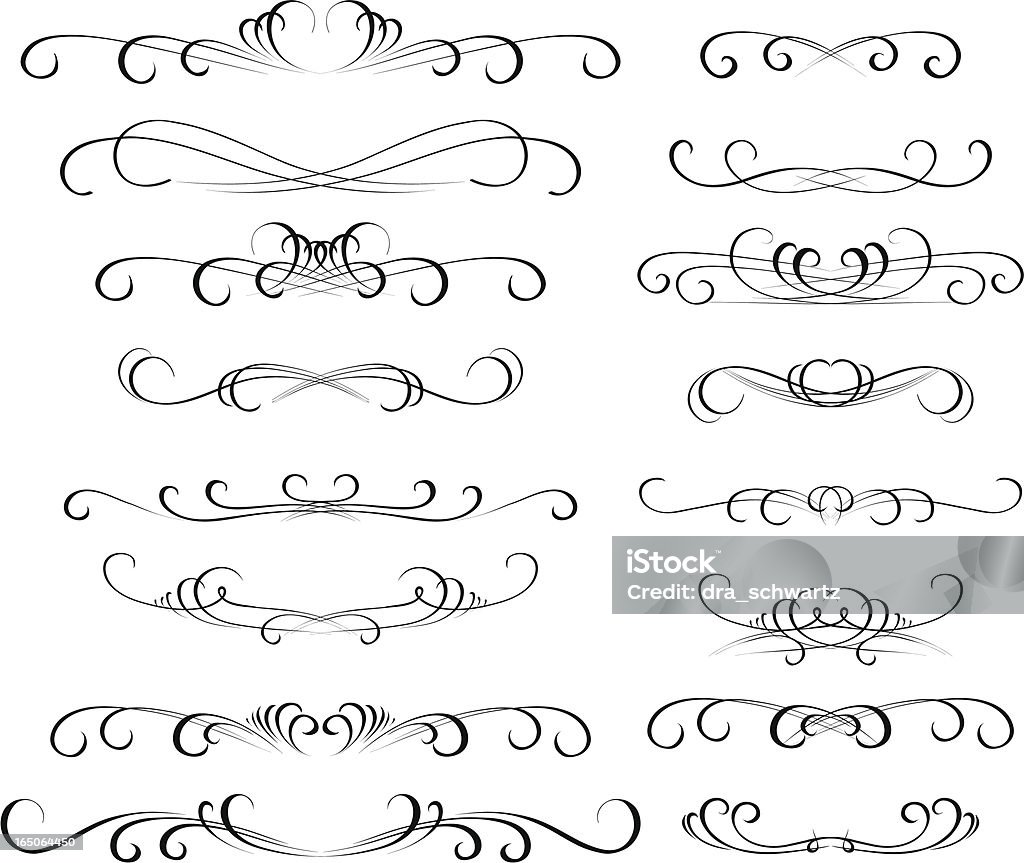 Elementi decorativi - arte vettoriale royalty-free di Angolo - Descrizione