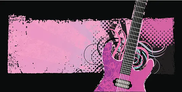 Vector illustration of Grunge music background