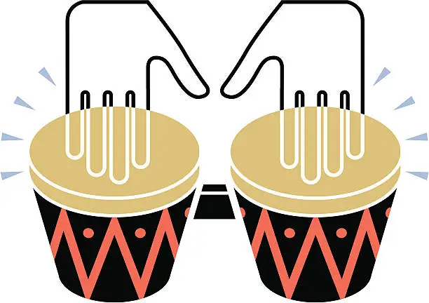 Vector illustration of Drums