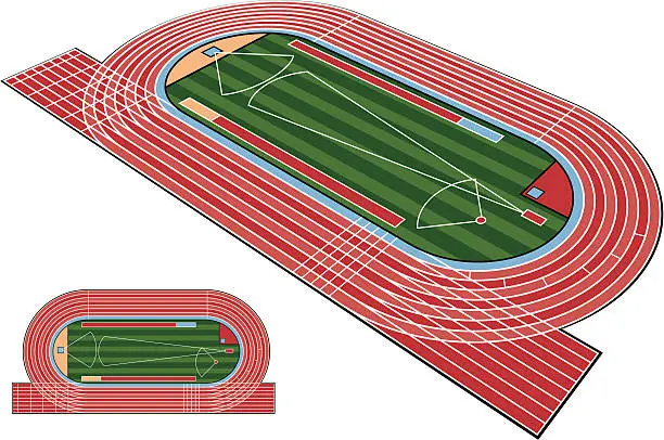 Vector illustration of Athletics Stadium