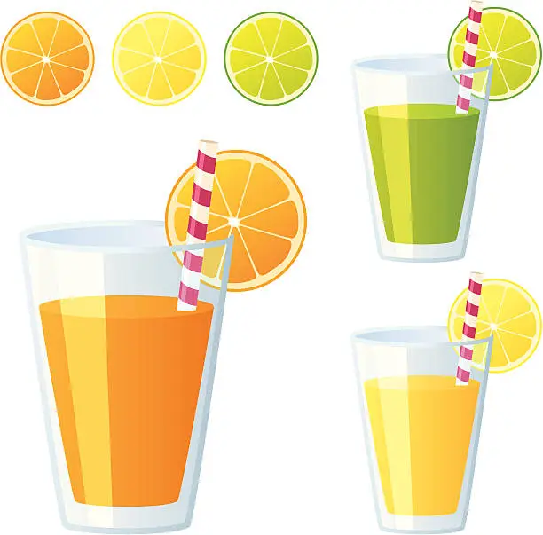 Vector illustration of Fruit Juice - incl. jpeg