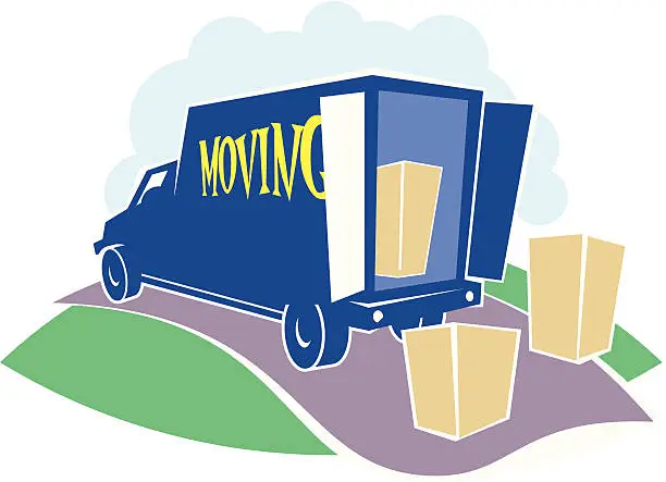 Vector illustration of Moving Van